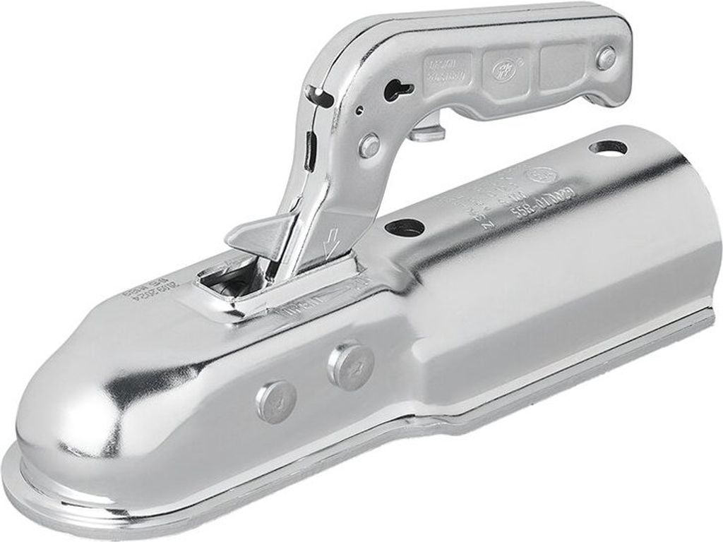 Kugelkupplung Stahl vertikal 2 Löcher rund 60mm 1300kg gebremst