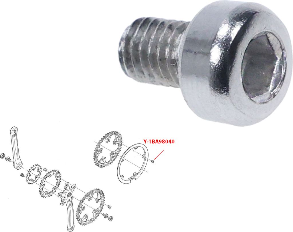 1 Stück SHIMANO kettenschutz Befestigungsschraube FCM563IG,FCM570 Y-1BA98040