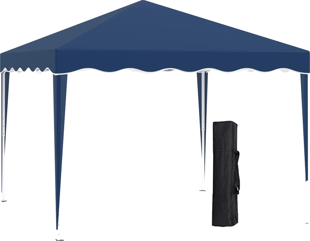Gazebo Pieghevole 3x3m Fortuna Lai: Tenda da Giardino Blu Anti-UV