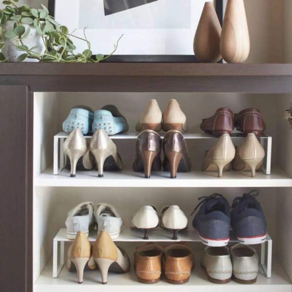 Range-chaussures extensible blanc FRAME - Meuble de rangement modulable - 4