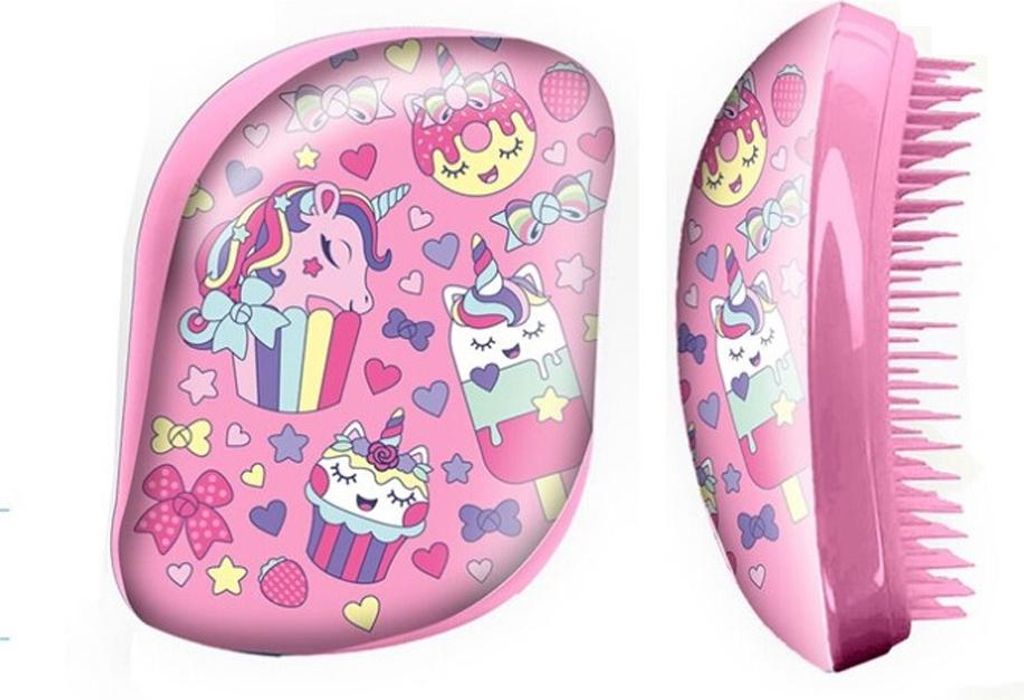 Entwirr-Haarbürste, Cupcake, Entwirrende Kunststoff Haarbürste mit stylischem Motiv, Kids Licensing
