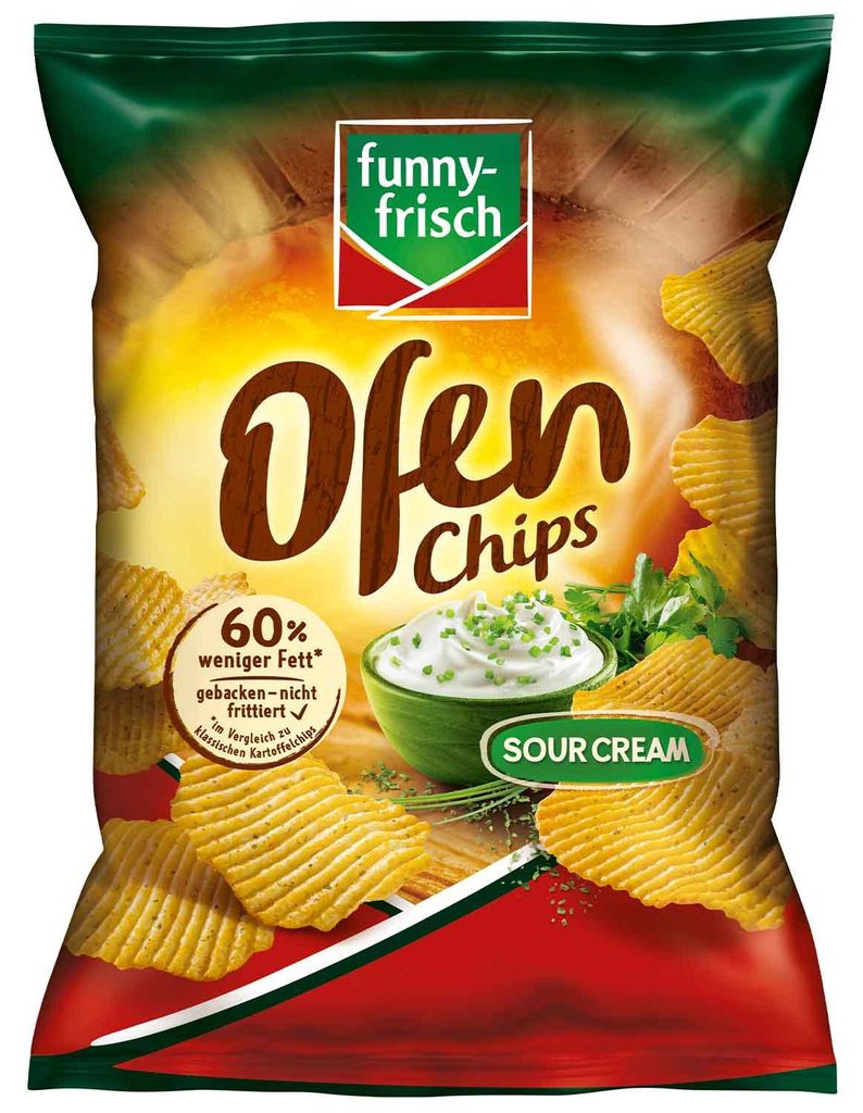 funny-frisch Ofen Chips Sour Cream 115g Produktbild 