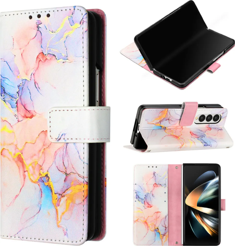 Offerta Custodia Marmo Z Fold4 | Cover Portafoglio + Stand Anti-caduta