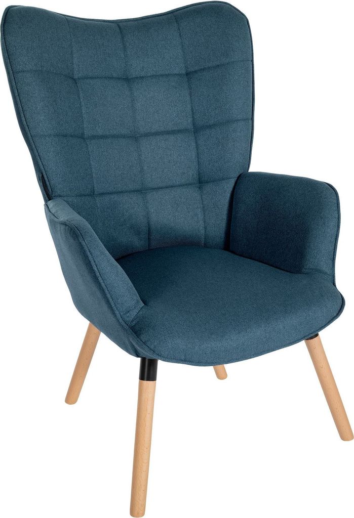 CLP Sessel Garding Stoff-Bezug blau