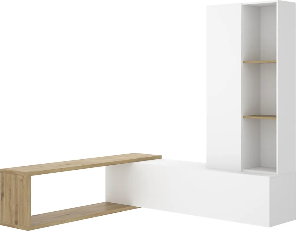 Mur Modulaire Blanc Aménageable Vicksburg - Rangement Flexible et Design