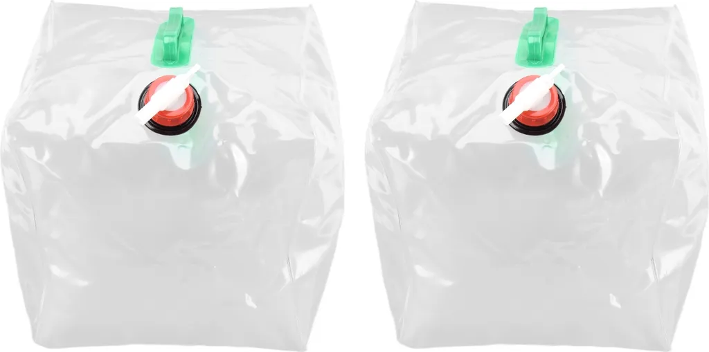 Pack de 2 seaux d'eau pliables 20L en PVC avec robinet camping