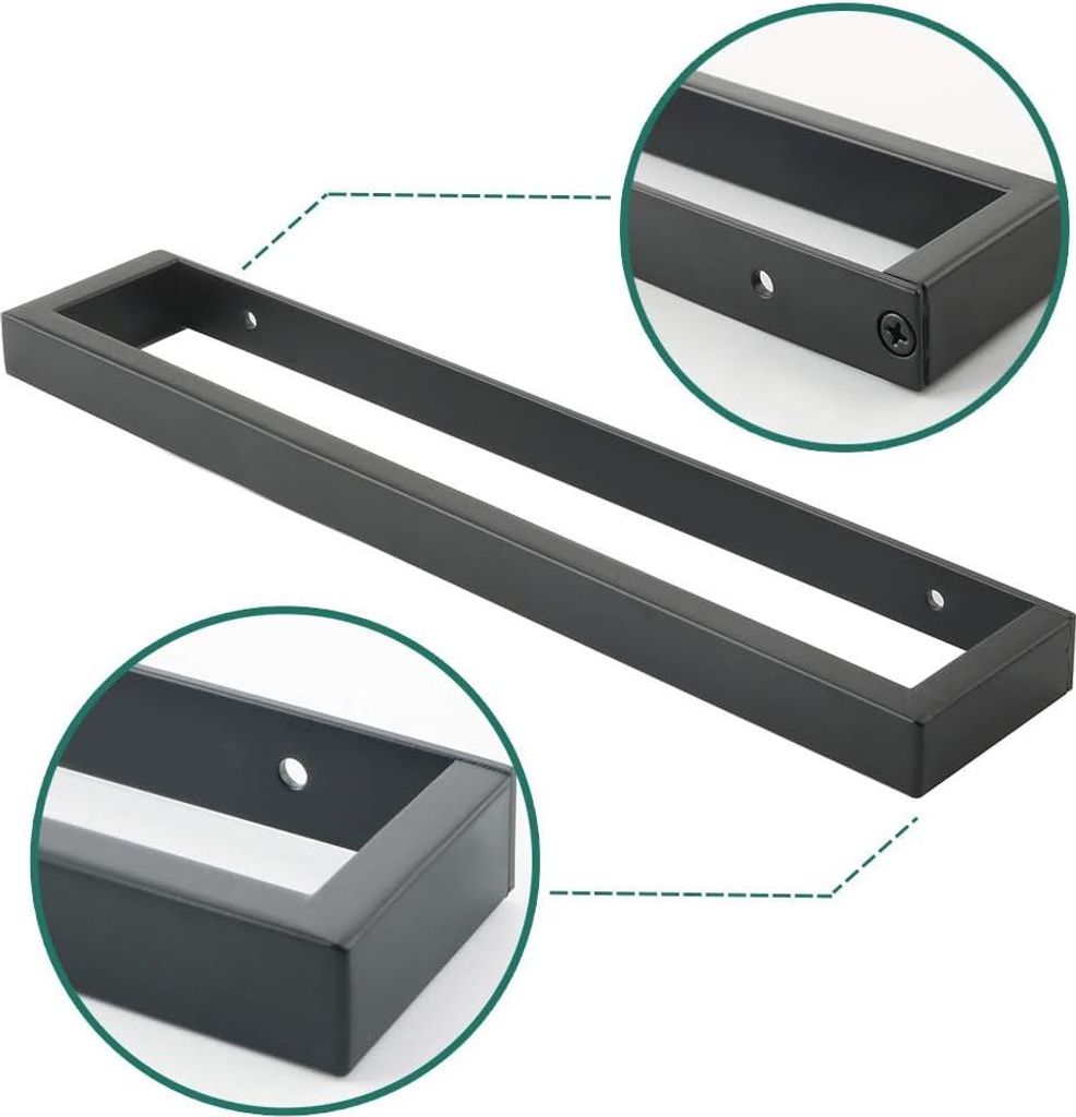 Handtuchhalter Schwarz Ohne Bohren Edelstahl SUS304 30 CM Wandmontage EGJF030-B