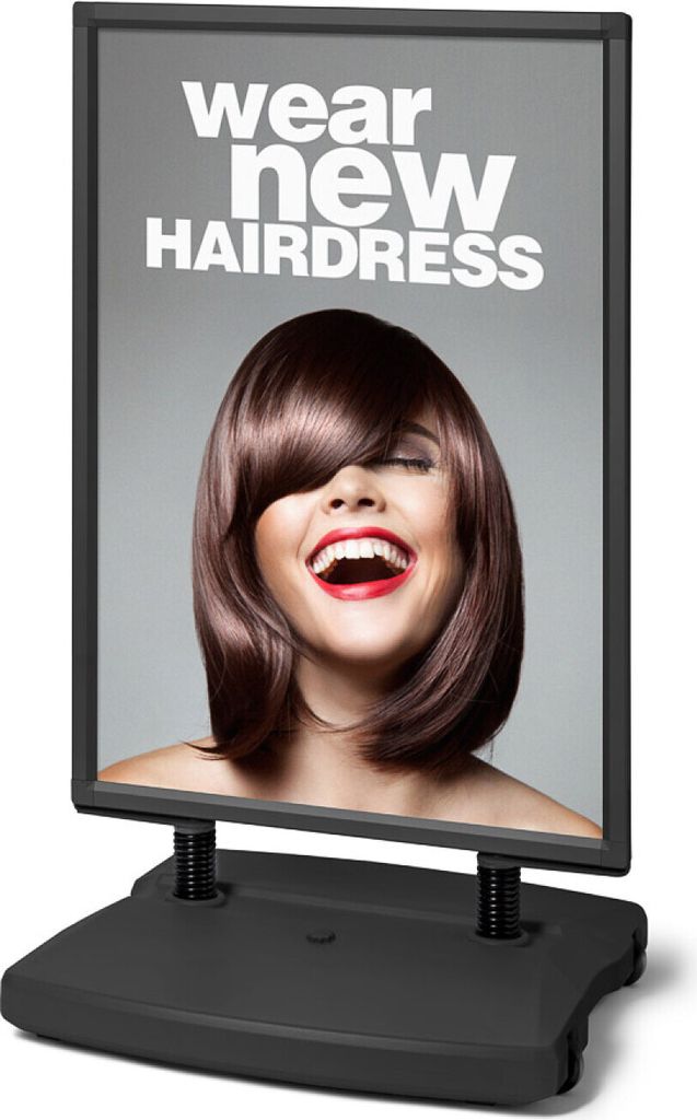 Showdown Displays Kundenstopper Windtalker City - DIN A0 - wetterfest - Schwarz