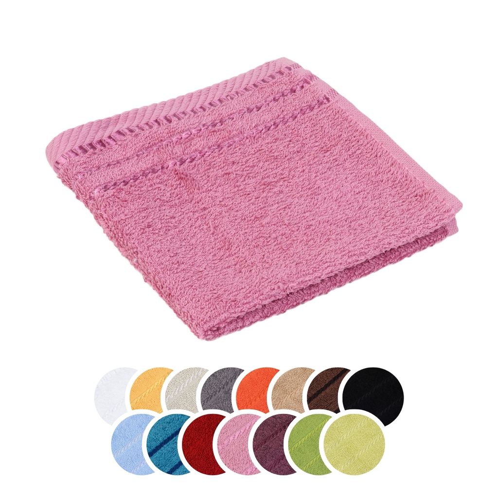 liebling Seiftuch, 100% Baumwolle, Serie Potsdam, 30 x 30 cm, 60 Grad waschbar, trocknergeeignet, Farbe: altrosa