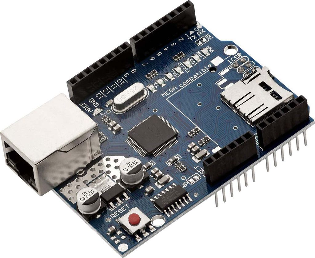 AZ-Delivery Shields Ethernet Shield W5100 mit MicroSD-Karten Slot, 1X W5100