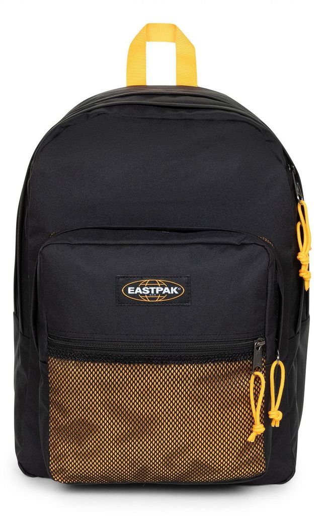 EASTPAK Schulrucksack Rucksack mit Laptopfach Pinnacle 38L Kontrast Mango schwarz