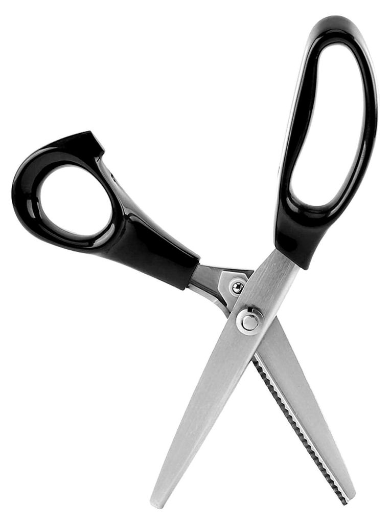 Multifunktionale Schere für die Schneiderei - Zick-Zack-Schere aus Edelstahl mit scharfem Dreieckskantenschnitt (3 mm)