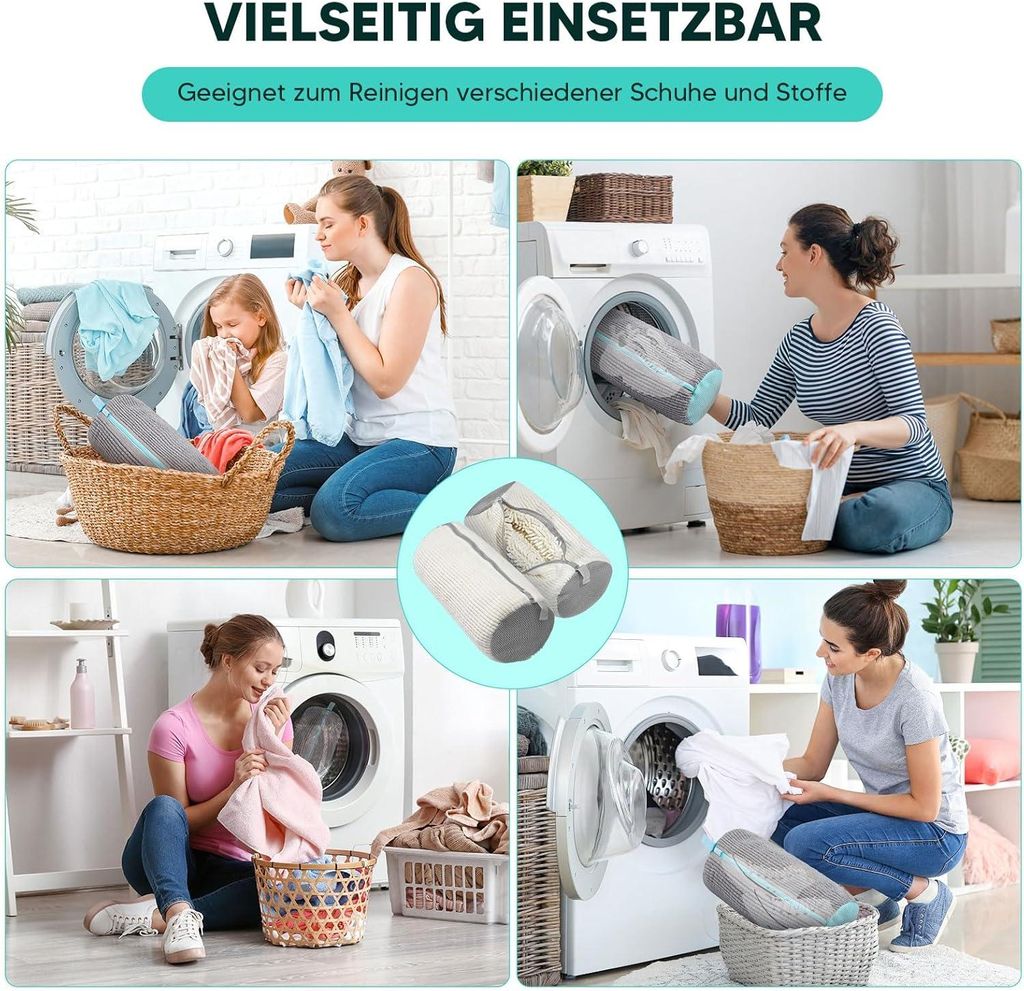 2er Set Schuhwaschbeutel – Wiederverwendbare Waschsäcke Für Sneaker & Sportschuhe