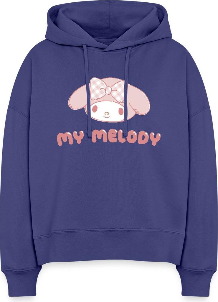 Spreadshirt My Melody Portrait Frauen Boxy Organic Hoodie, XXL, Dämmerung