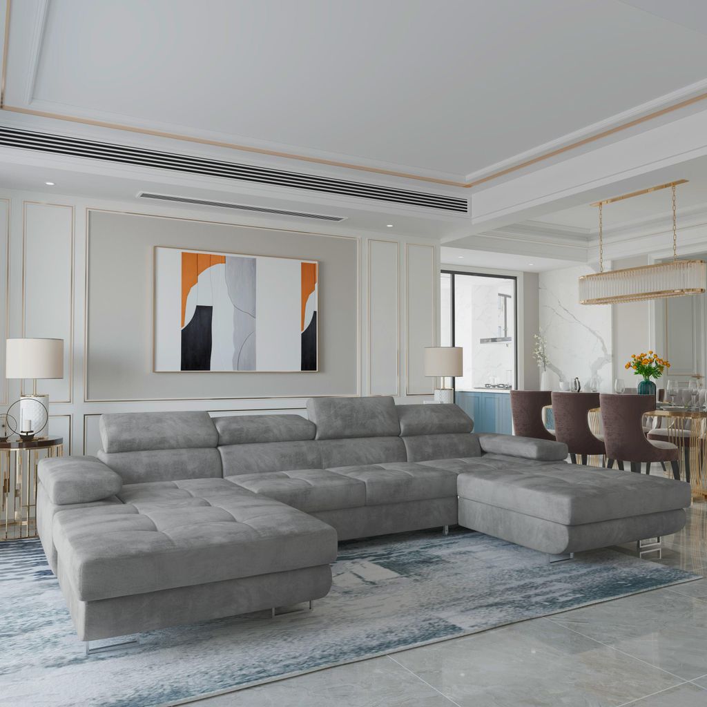 Masseno Ecksofa LYKKE mit Schlaffunktion U-Form, Sofa mit Produktbild 