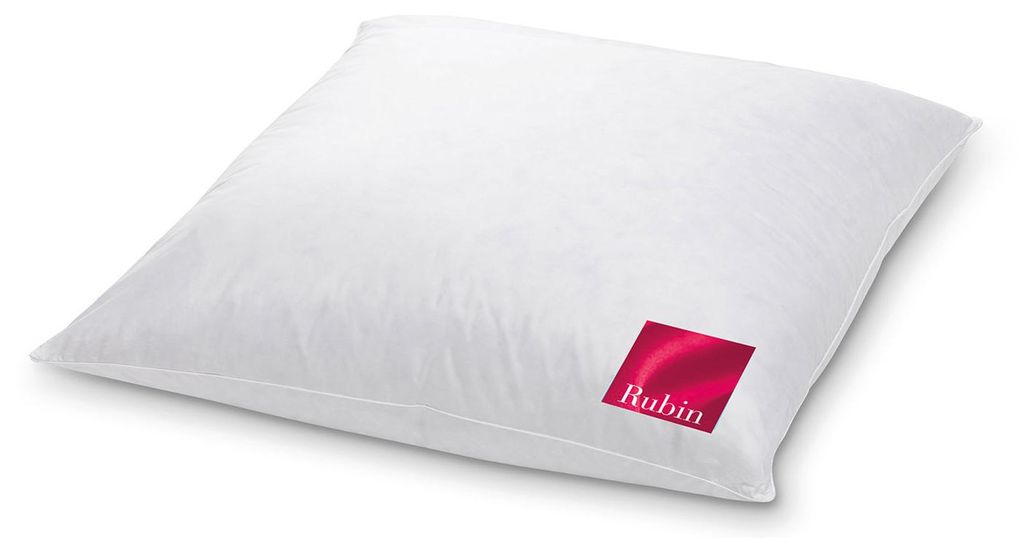 HANSKRUCHEN Rubin Daunen Schlafkissen 80x80 cm Weich Allergiker Kopfkissen waschbar 3 Kammern Kissen weiss - Germany