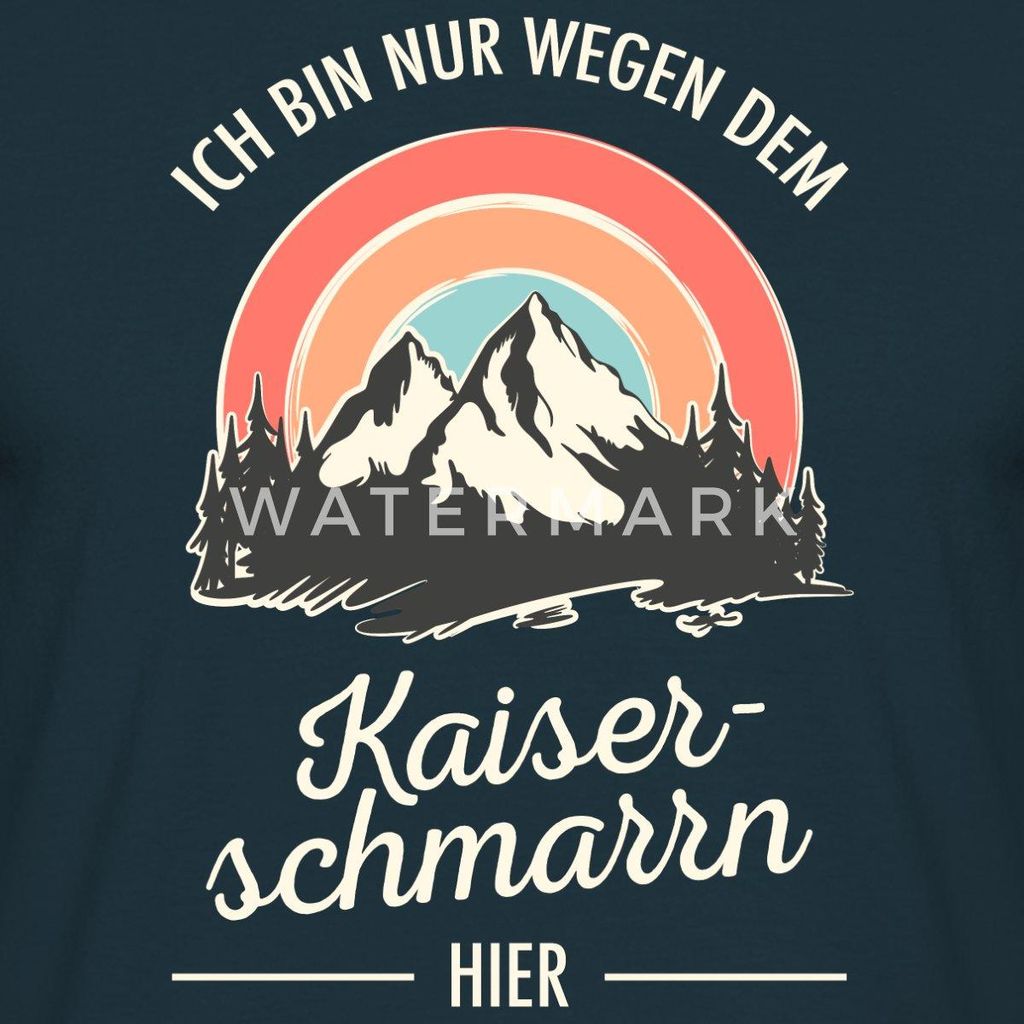 Spreadshirt Wegen Dem Kaiserschmarrn Hier Männer T-Shirt, XL, Navy
