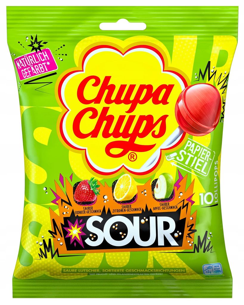 Lizaki Chupa Chups Kwaśne 10 sztuk x 12 g Immagine del prodotto 