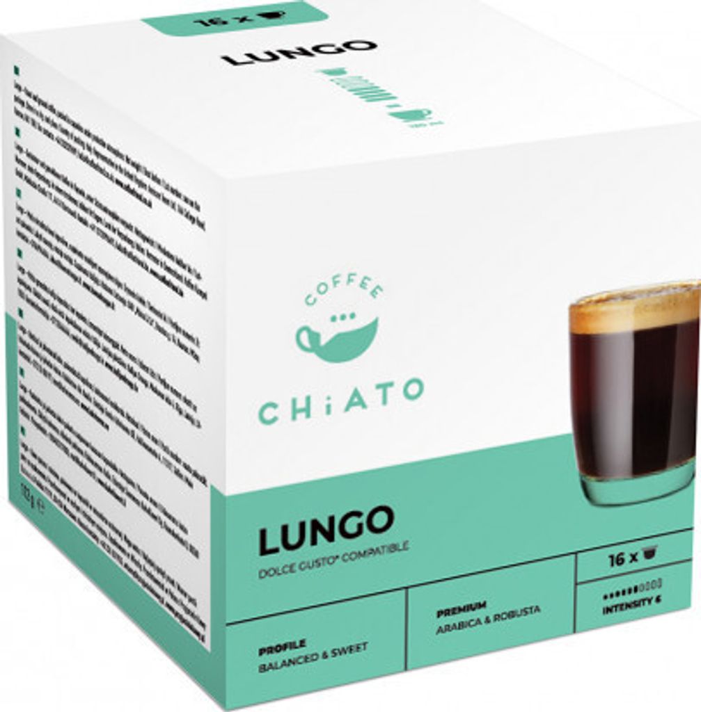 Kaffeekapseln kompatibel mit NESCAFÉ Dolce Gusto CHiATO Lungo, 16 Stk.