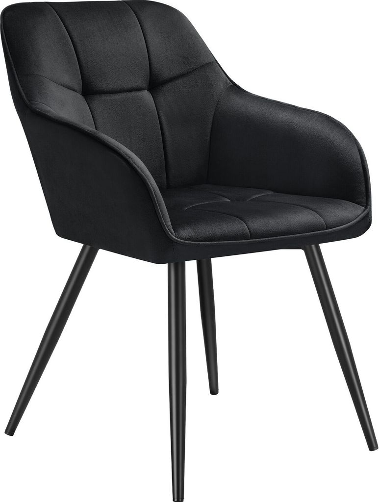 tectake Esszimmerstuhl Marilyn gepolstert, in Samtoptik, gesteppt 58 x 62 x 82 cm