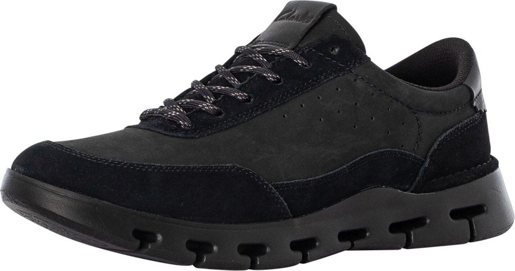 Clarks Nature X Wildleder-Turnschuhe, Schwarz 41 EU