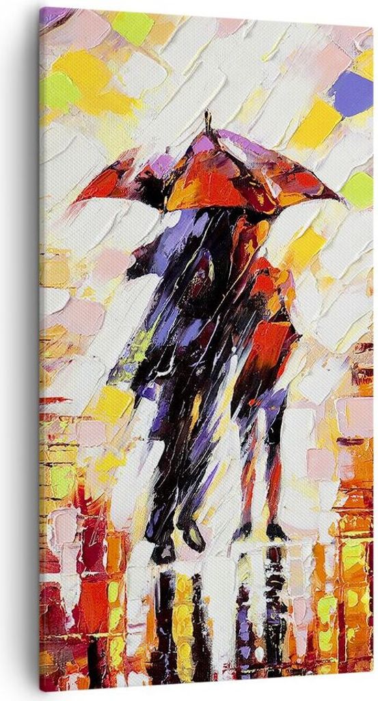 Bild auf Leinwand - Leinwandbild - gehen liebhaber - 55x100cm - Wand Bild - Wanddeko - Wandbilder - Leinwanddruck - Bilder - Kunstdruck - Wanddekor...