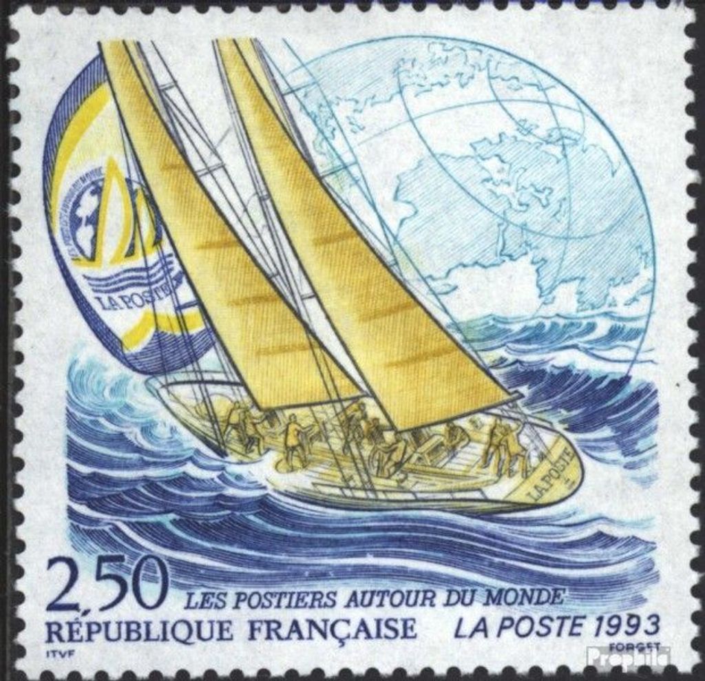 Briefmarken Frankreich 1993 Mi 2937 (kompl.Ausg.) postfrisch Segeljacht