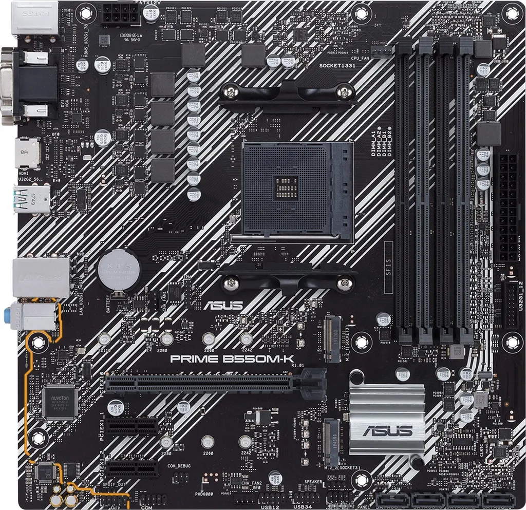 Boostez votre PC avec ASUS PRIME B550M-K Carte Mère AM4 Stable et Rapide