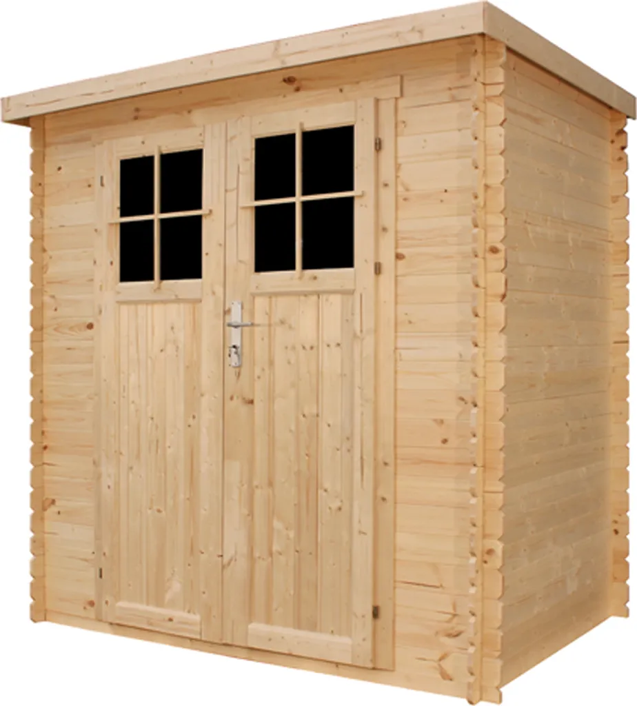 TIMBELA M310F Casetta da Giardino in Legno per esterni con porta con serratura di alta qualità - 239x144x200 cm/2.6m2