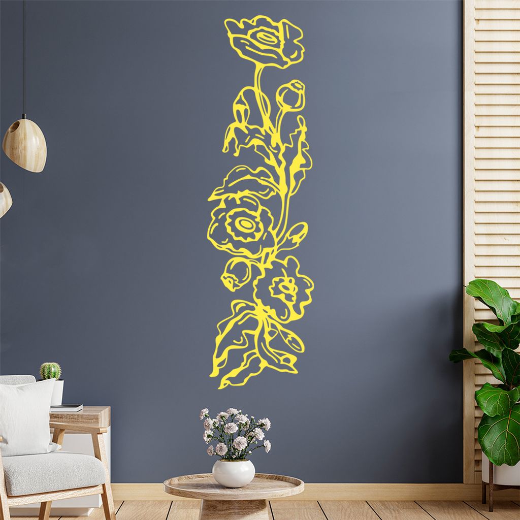 Erdbeere - Pflanzen Wandtattoo in 6 Größen - Wandaufkleber Wall Sticker - Dekoration, Küche, Wohnzimmer, Schlafzimmer, Badezimmer