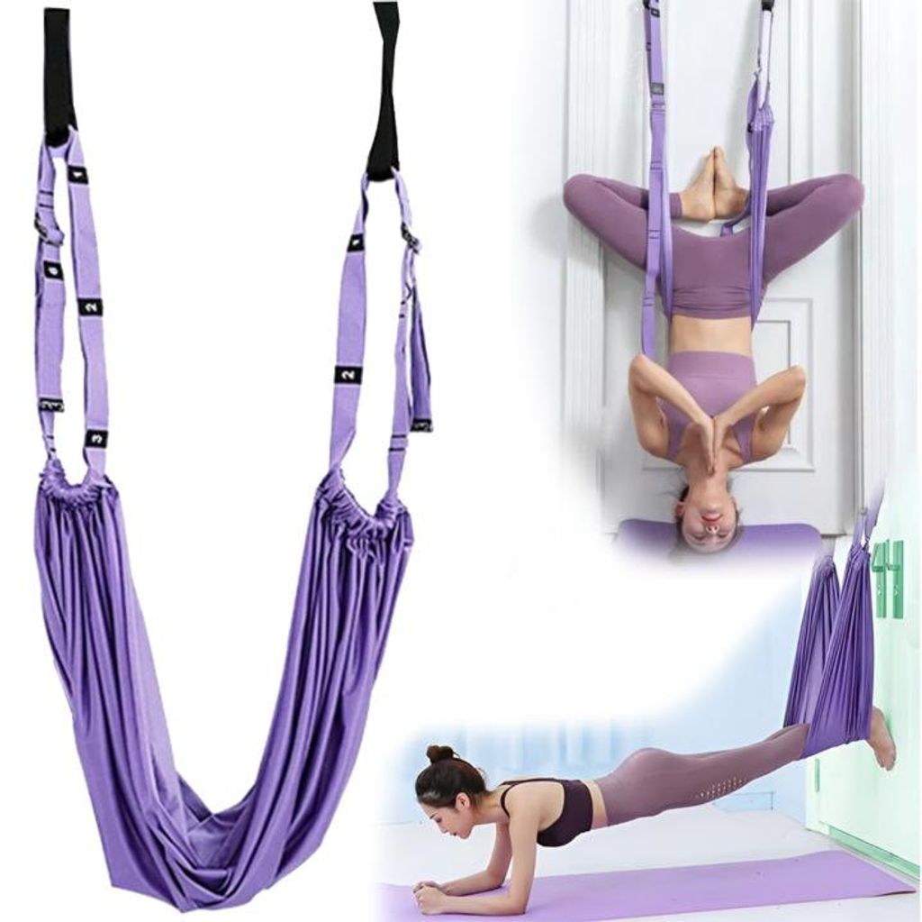 Aerial Yoga Band Fitness Dehnung Rücken Wirbelsäule Training Beweglichkeit Entspannung zuhause elastisch 150 kg