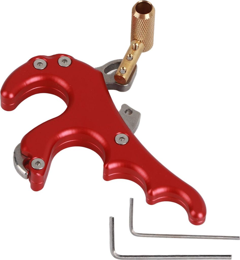 Bogenfreisetzungshilft -Aluminiumlegierungempfindlichkeit einstellbare 4 Fingerverbindung rot