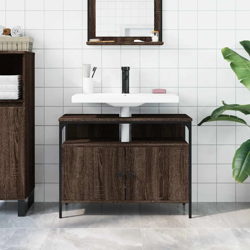 Mobiletto Rovere Marrone 80x30x60 cm vidaXL | Mobile Multiuso Design - 2