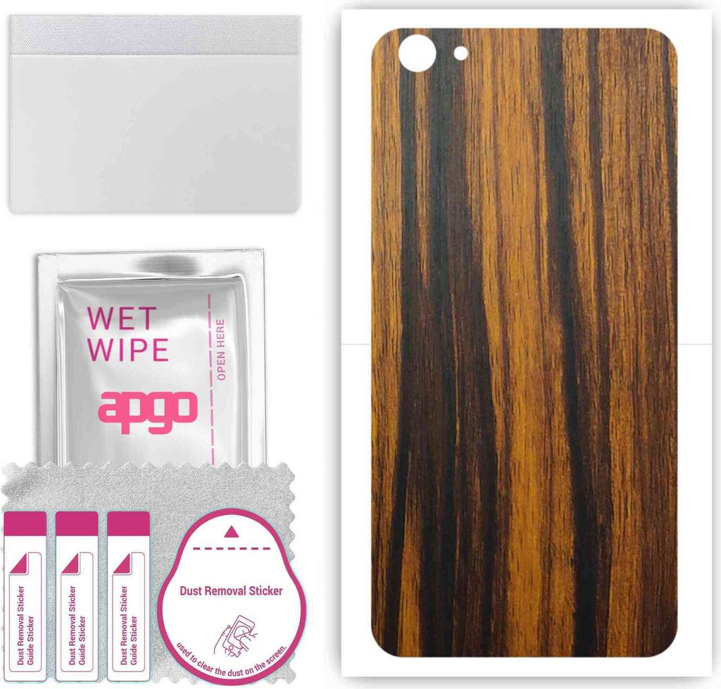 apgo Rückseite Schutzfolie, Skin, kompatibel mit vivo X9 Plus, Hinten Displayschutzfolie aus Vinylfolie, kratzfest, einfache Montage - Tigerwood