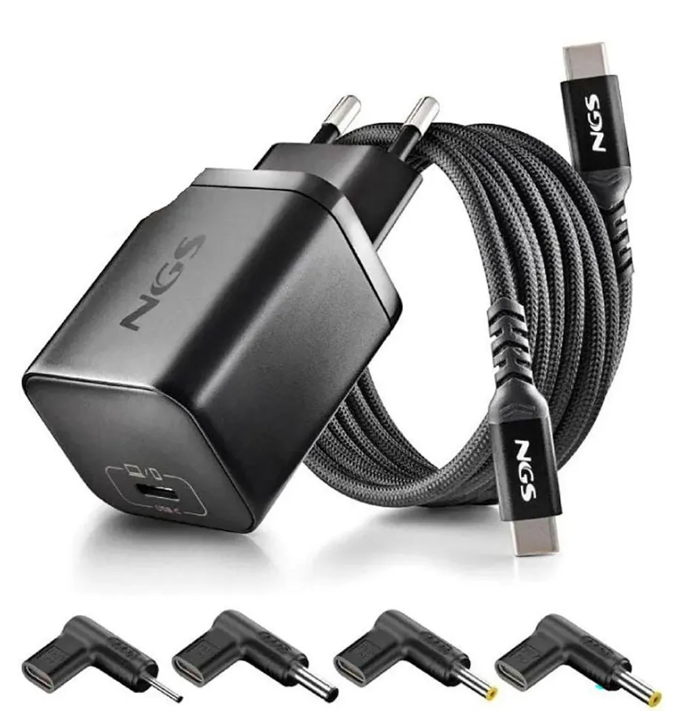 Chargeur NGS BUD 65W-AC Adaptateur Secteur 20V 3.25A Universel Noir