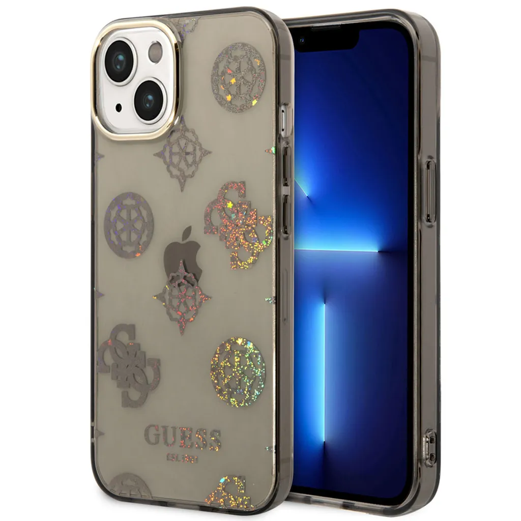 Custodia Guess iPhone 14 Peony: Essenza di Eleganza in Nero