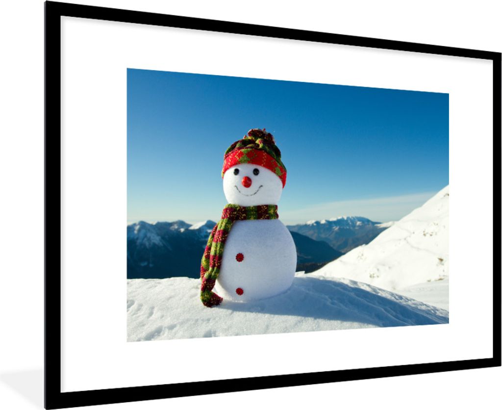 MuchoWow® Gerahmtes Poster Eine Weihnachtspuppe in der Produktbild 