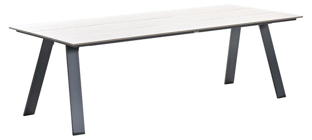 Garden Impressions Nevada dining Tisch - 240x100 cm - carbon black/ light teak Vironwood