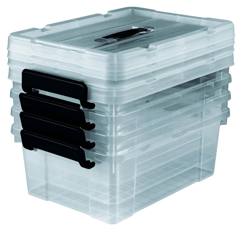 EASYmaxx 4-dielna sada úložných boxov 12 l Obrázok produktu 
