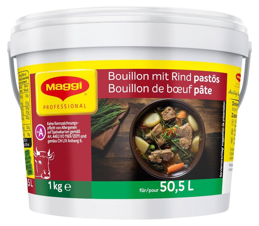 Maggi® 12588140 Maggi® Bouillon mit Rind pastös  1,0 kg, 1 Zdjęcie produktu 