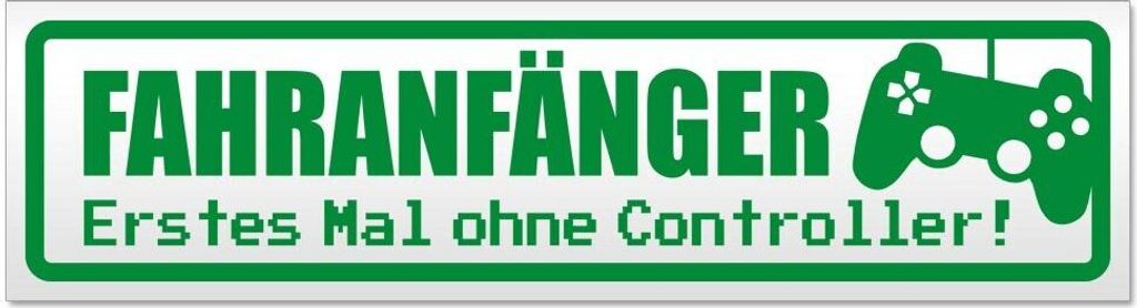Kiwistar Fahranfänger - ohne Controller Magnetschild Schild magnetisch - 30cm Grün - Magnetfolie für Auto PKW Kfz