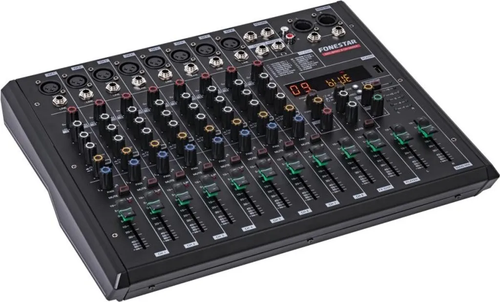 Mixeur studio Fonestar Mix-8pro USB-C idéal pour Podcast et Musique