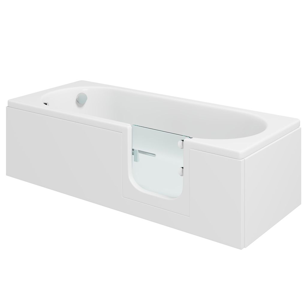 CASCADE Badewanne mit Tür/Seniorenbadewanne 150x70cm Ausführung Rechts