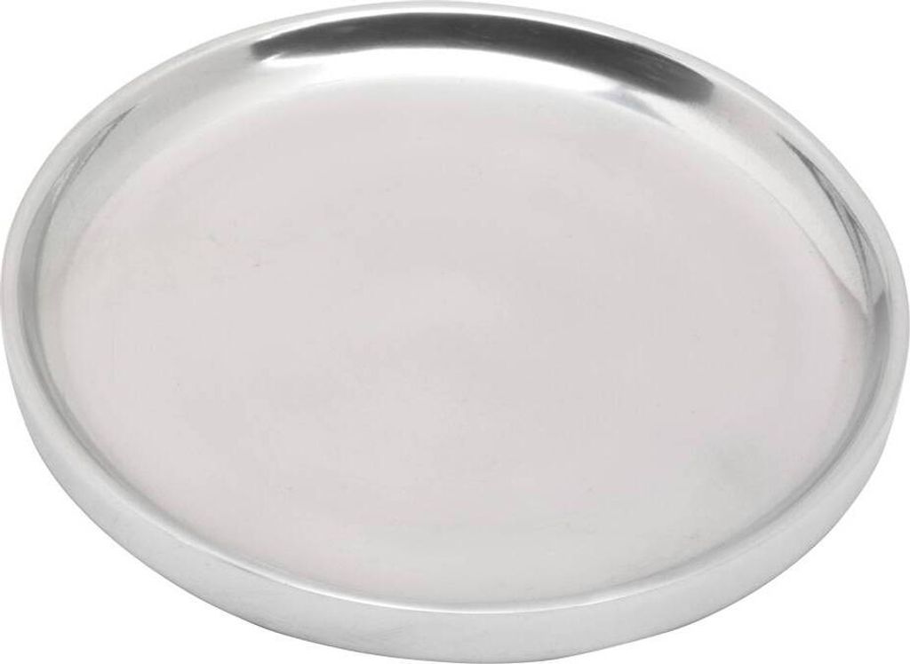 Kerzenteller Rund Aluminium Silber Poliert Und Der Durchmesser 12cm 0,5 Dick