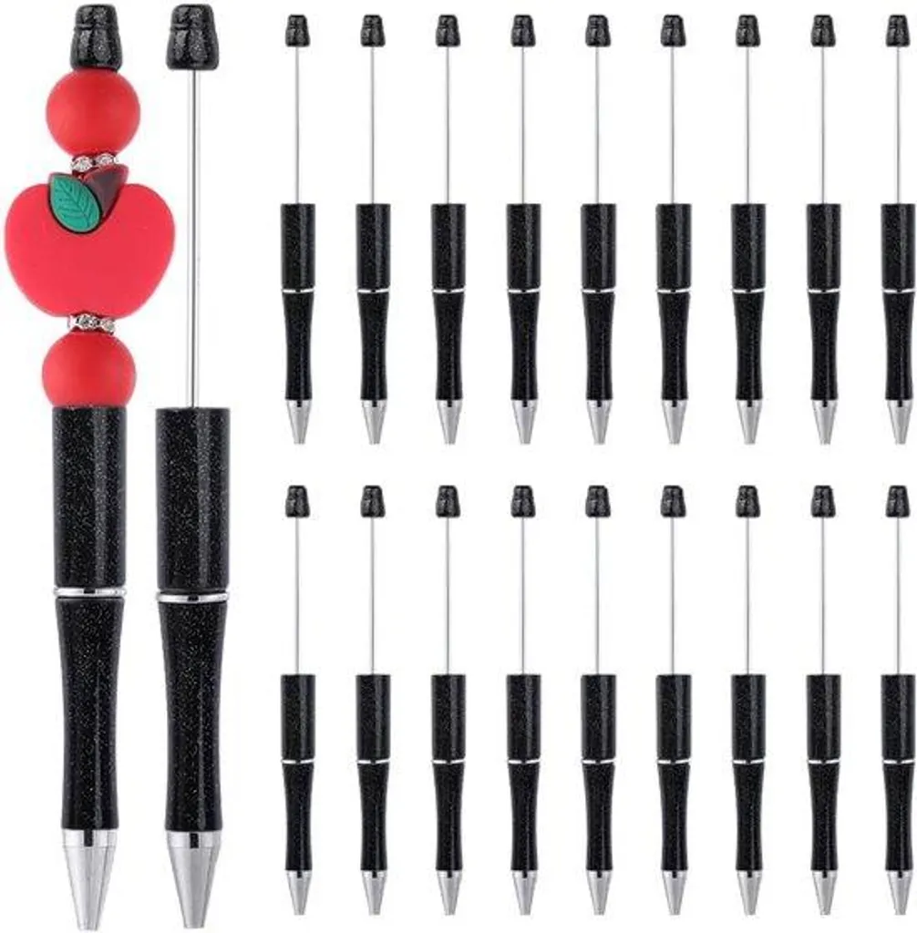Stylos à bille rétractables avec encre noire fluide - Pack scolaire de 20