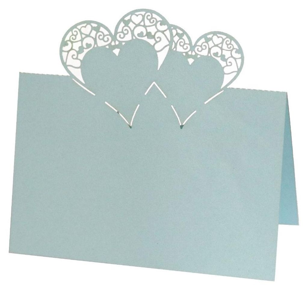 50 Blätter Laser Cut Sweet Heart Hochzeit Seating Name Card Tabelle Einstellung Gefaltet Zelt Für Hochzeit Platzierung Party (Grün)