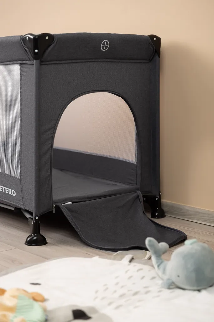 Lit de voyage bébé CARETERO Basic graphite idéal pour les vacances - 11