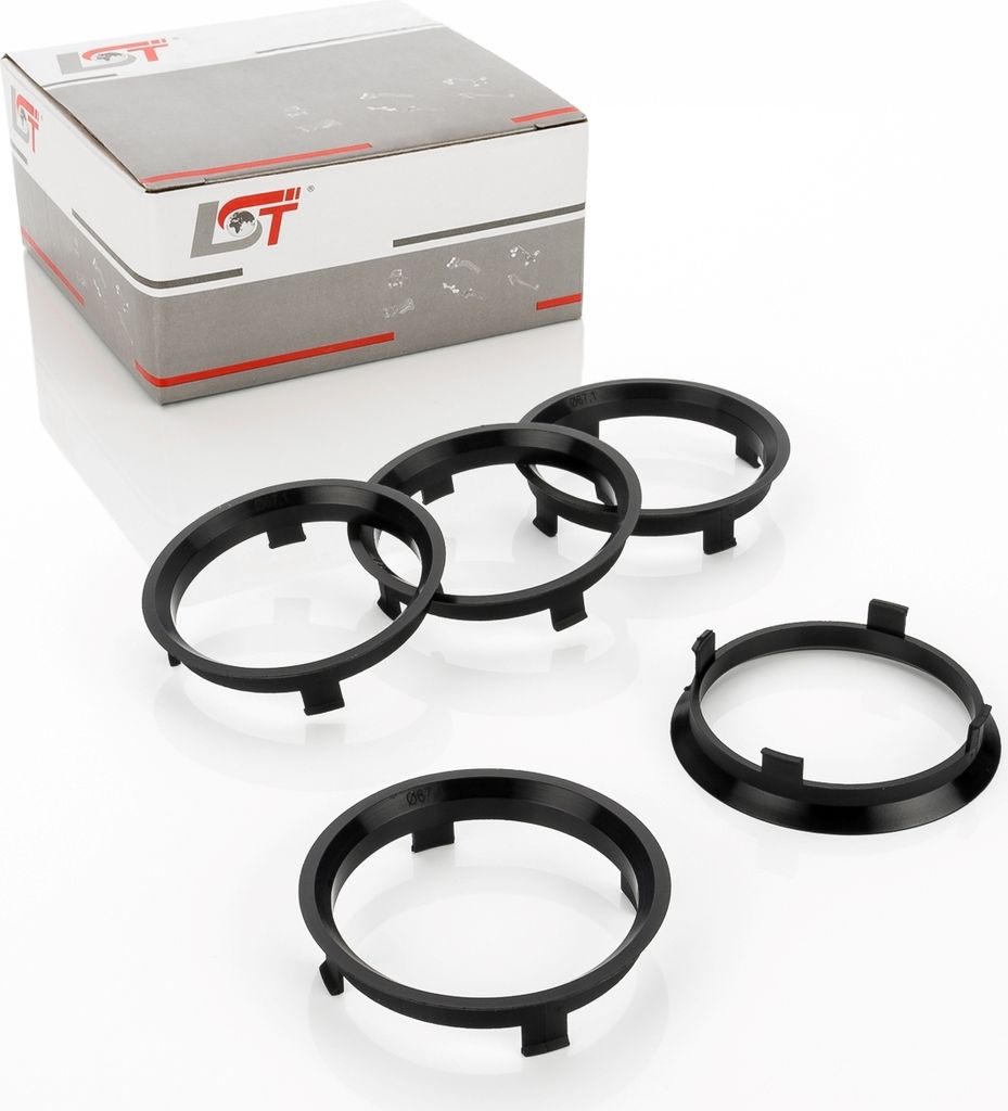 5x ZENTRIERRING DISTANZRING FÜR ALUFELGEN - GRÖßE Ø 71,6 mm - Ø 67,1 mm