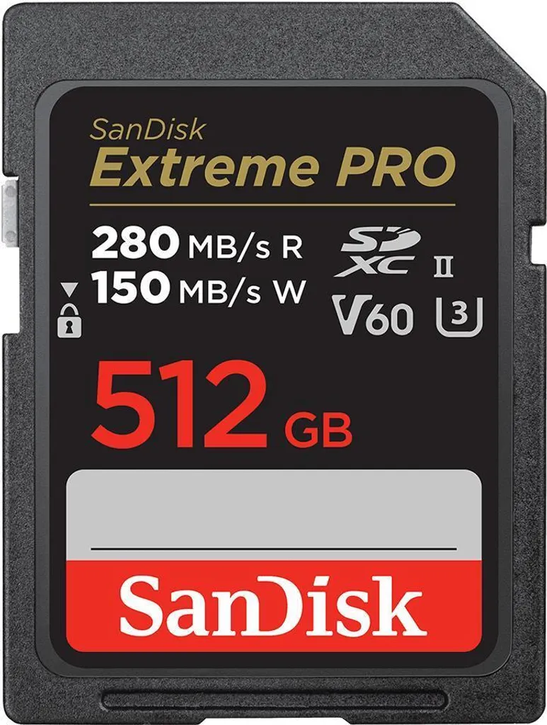 Carte mémoire SDXC 512 Go UHS-II pour vidéo 4K SanDisk SDSDXEP-512G