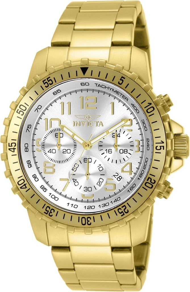 Invicta Specialty 11369 Herren uhr - Wasserdicht - Analog - Quarzuhrwerk - Edelstahl mit silbernen zifferblat - 45mm